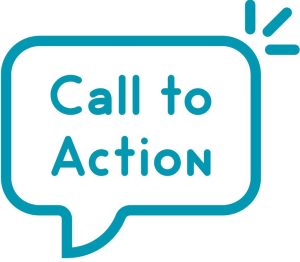 image of a graphic thought bubble that says call to action to show how to sell on value not price